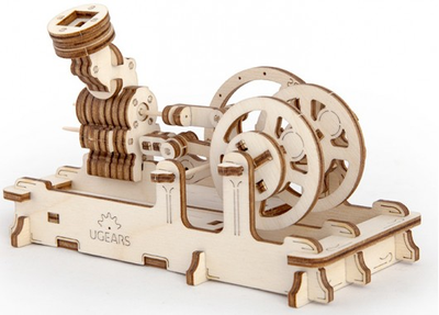 фото 3D деревянный конструктор UGEARS 3D Пневматический  двигатель