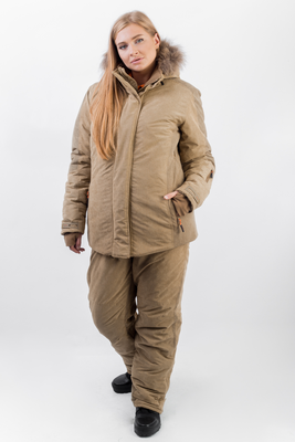 фото Зимний костюм для рыбалки и охоты TRITON Fox -40 Женский (Финляндия, бежевый)