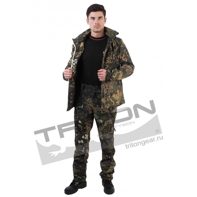 фото Осенний костюм для охоты и рыбалки TRITON Тритон -5 (СофтШелл, бежевый)