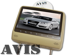 фото Подголовник с DVD плеером с монитором 9&quot; AVIS AVS0943T (бежевый)
