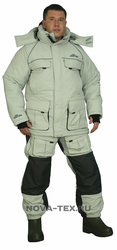 фото Зимний костюм для охоты и рыбалки «Камчатка» -45 (Таслан, Серый) GRAYLING