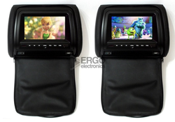 фото Комплект подголовников с двумя DVD 7&quot; ERGO ER700HD Черный