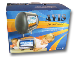 фото Подголовник с DVD плеером с монитором 9&quot; AVIS AVS0943T (серый)