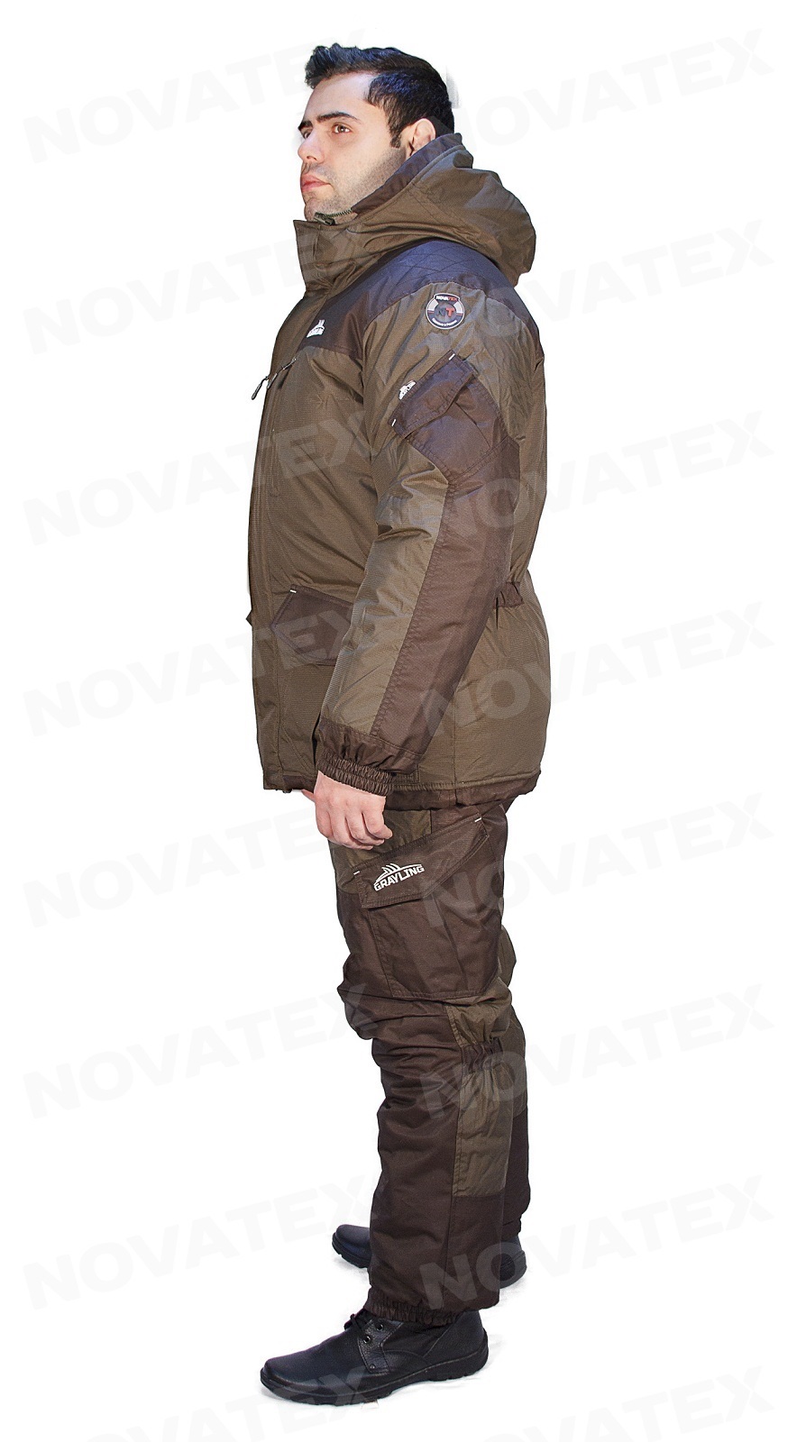 фото Зимний костюм для рыбалки «Скат Зима» -45 (Таслан, Хаки) (Фольга) GRAYLING