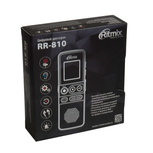 фото Цифровой диктофон RITMIX RR-810 4Gb Black