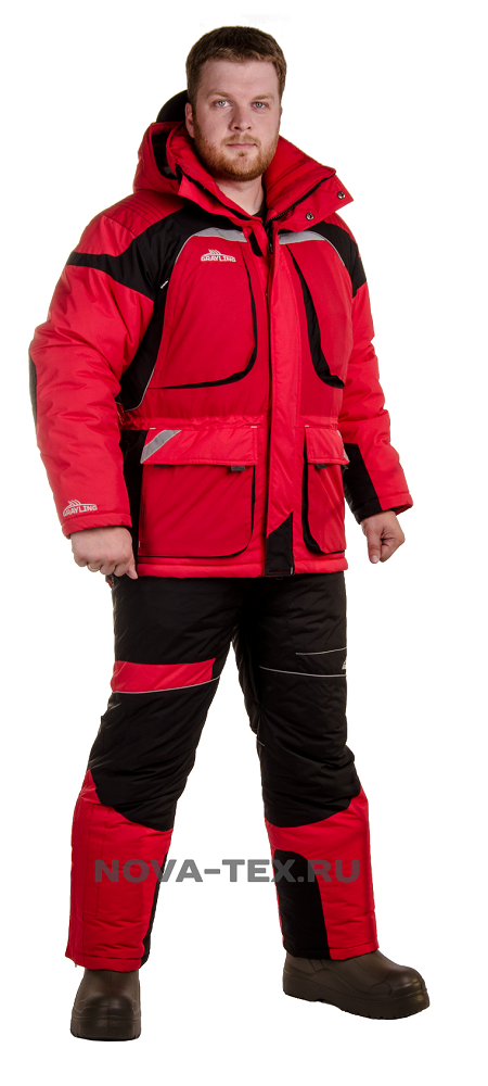 фото Зимний рыболовный костюм «Армада» -45 (Таслан, Красный) GRAYLING