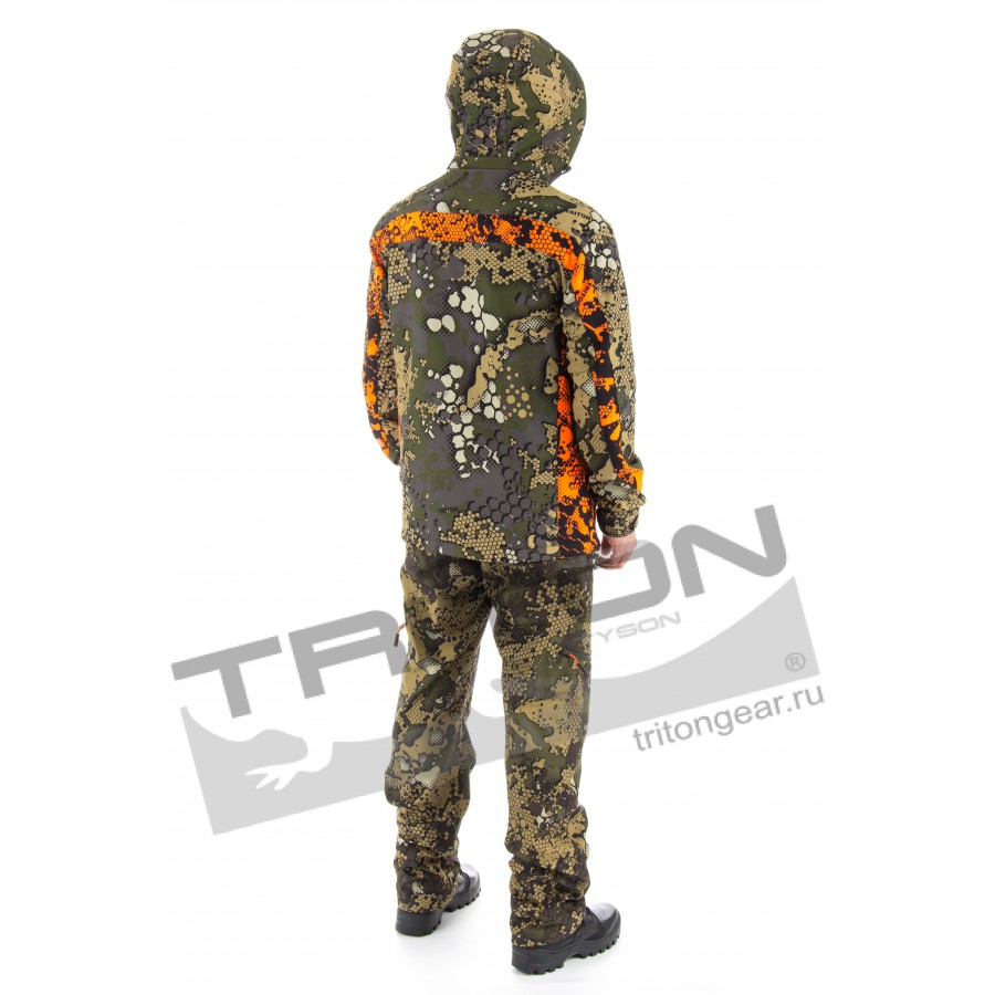 фото Осенний костюм для охоты и рыбалки TRITON ХАМЕЛЕОН PRO -5° (Софтшелл, бежевый/оранжевый)