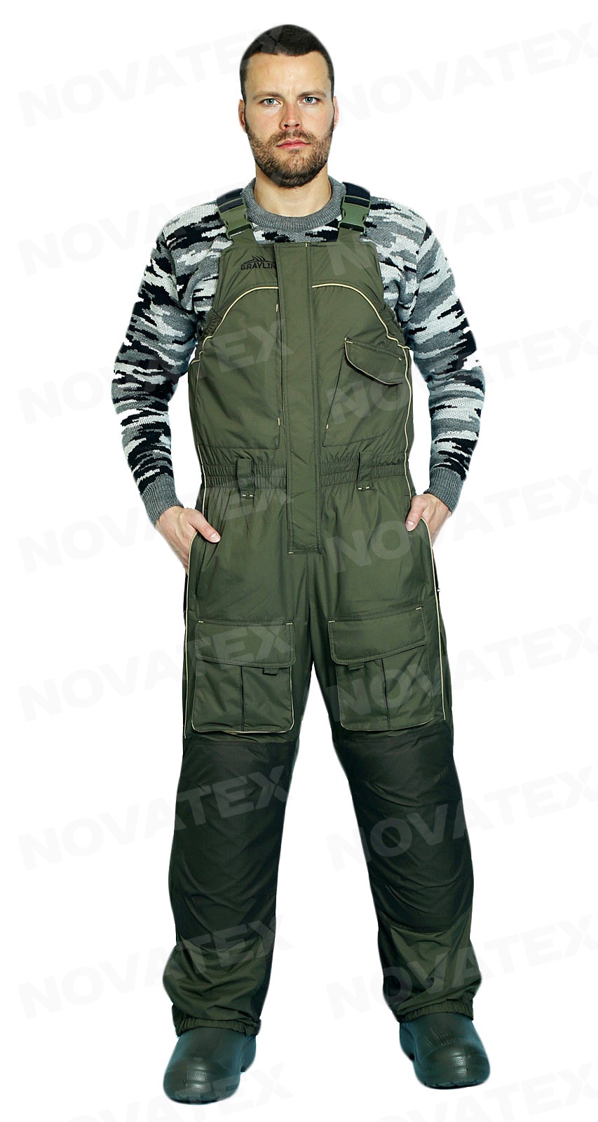 фото Зимний костюм для охоты и рыбалки «Камчатка» -45 (Таслан, Хаки) GRAYLING